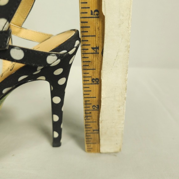 Taylor Says High Heel Stilettos Women 7.5M Black White Polka Dot Priscilla Lemon - Picture 11 of 12